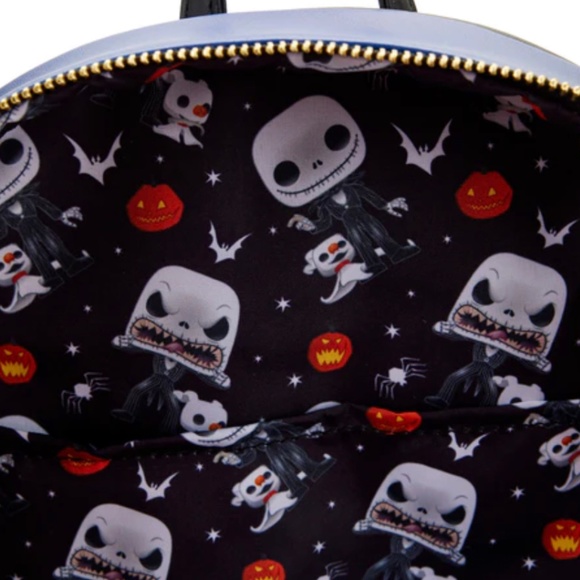 Loungefly Funko Pop! Jack Skellington Glow Mini Backpack - Picture 6 of 6